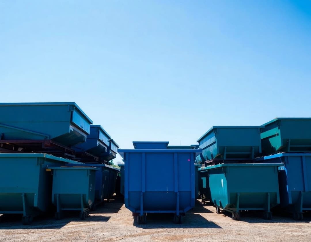 Dumpster placed for a neighborhood cleanout