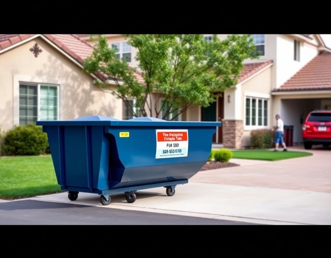Dumpsters loaded with mixed waste